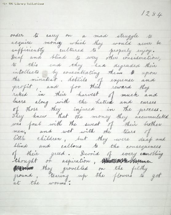 The Ragged Trousered Philanthropists - Manuscript, Page 1284