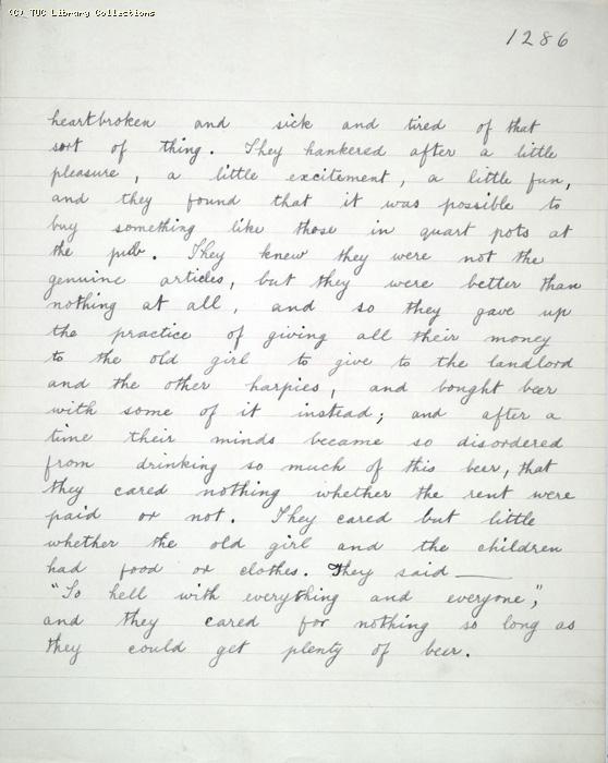 The Ragged Trousered Philanthropists - Manuscript, Page 1286