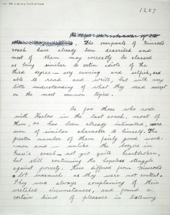 The Ragged Trousered Philanthropists - Manuscript, Page 1287