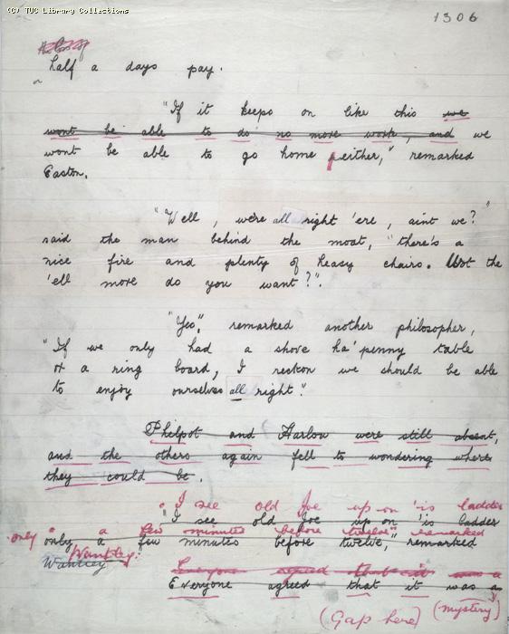 The Ragged Trousered Philanthropists - Manuscript, Page 1306