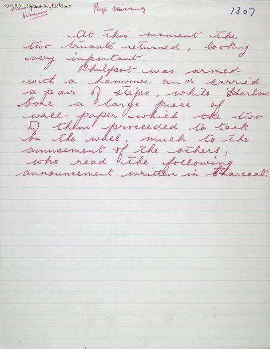 The Ragged Trousered Philanthropists - Manuscript, Page 1307