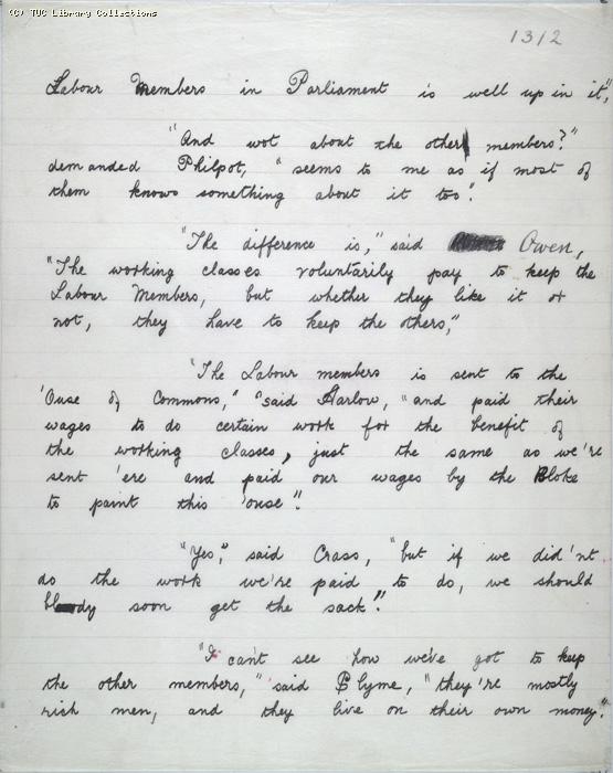 The Ragged Trousered Philanthropists - Manuscript, Page 1312