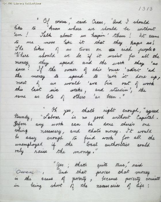 The Ragged Trousered Philanthropists - Manuscript, Page 1313