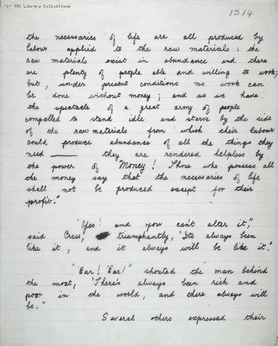 The Ragged Trousered Philanthropists - Manuscript, Page 1314