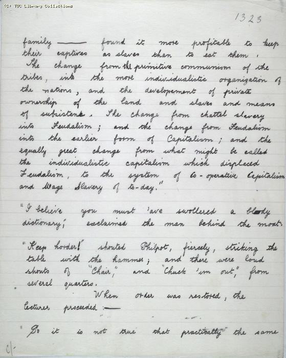 The Ragged Trousered Philanthropists - Manuscript, Page 1323