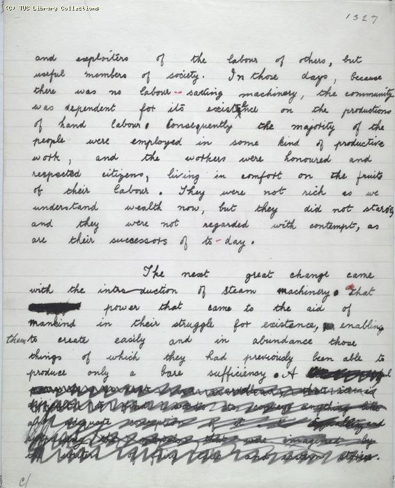 The Ragged Trousered Philanthropists - Manuscript, Page 1327