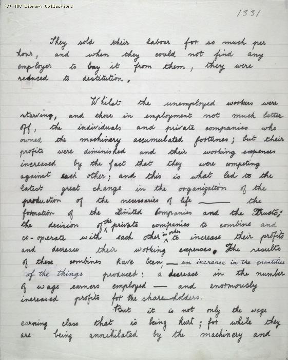 The Ragged Trousered Philanthropists - Manuscript, Page 1331