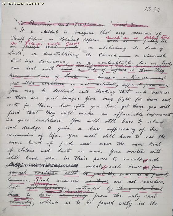 The Ragged Trousered Philanthropists - Manuscript, Page 1334