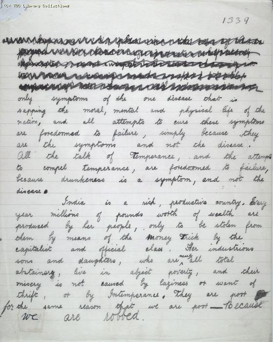 The Ragged Trousered Philanthropists - Manuscript, Page 1339