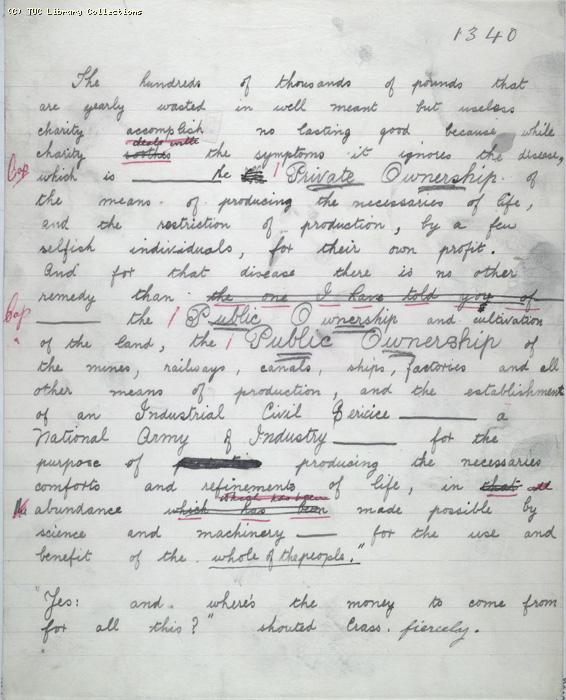 The Ragged Trousered Philanthropists - Manuscript, Page 1340