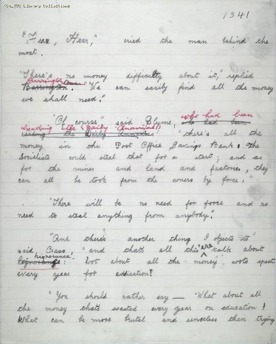 The Ragged Trousered Philanthropists - Manuscript, Page 1341