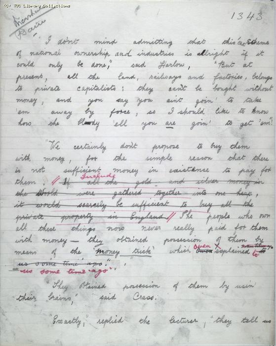 The Ragged Trousered Philanthropists - Manuscript, Page 1343