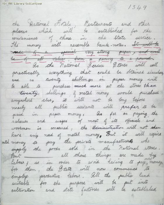 The Ragged Trousered Philanthropists - Manuscript, Page 1349