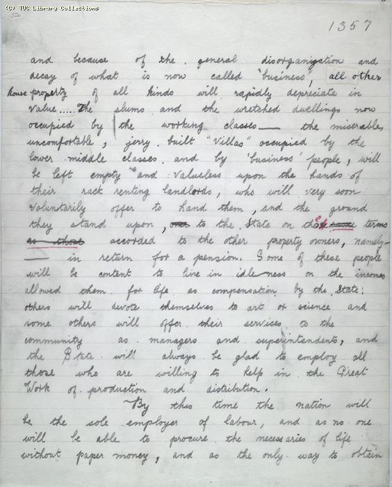 The Ragged Trousered Philanthropists - Manuscript, Page 1357