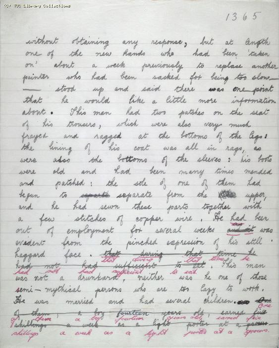 The Ragged Trousered Philanthropists - Manuscript, Page 1365