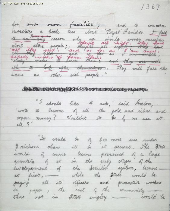 The Ragged Trousered Philanthropists - Manuscript, Page 1367