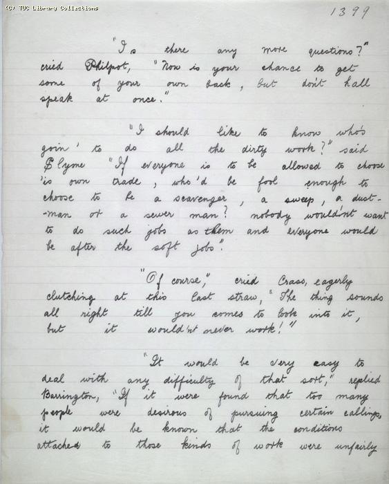 The Ragged Trousered Philanthropists - Manuscript, Page 1399