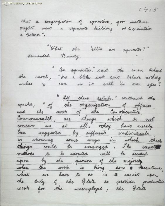 The Ragged Trousered Philanthropists - Manuscript, Page 1405