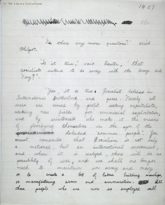 The Ragged Trousered Philanthropists - Manuscript, Page 1407