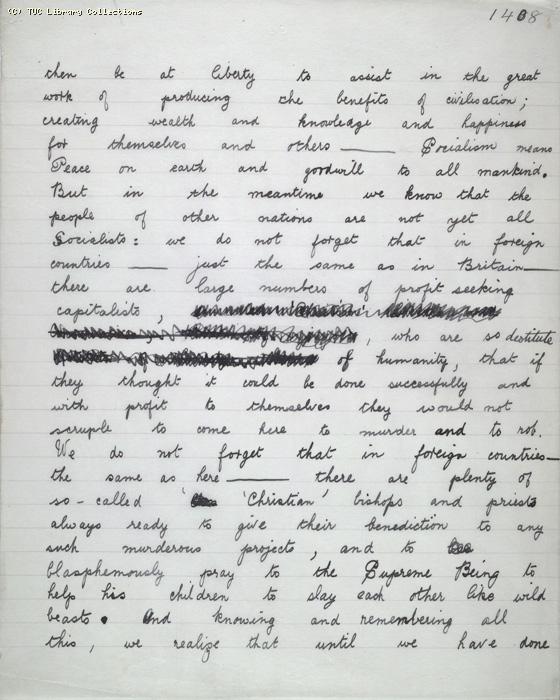 The Ragged Trousered Philanthropists - Manuscript, Page 1408