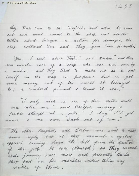 The Ragged Trousered Philanthropists - Manuscript, Page 1428