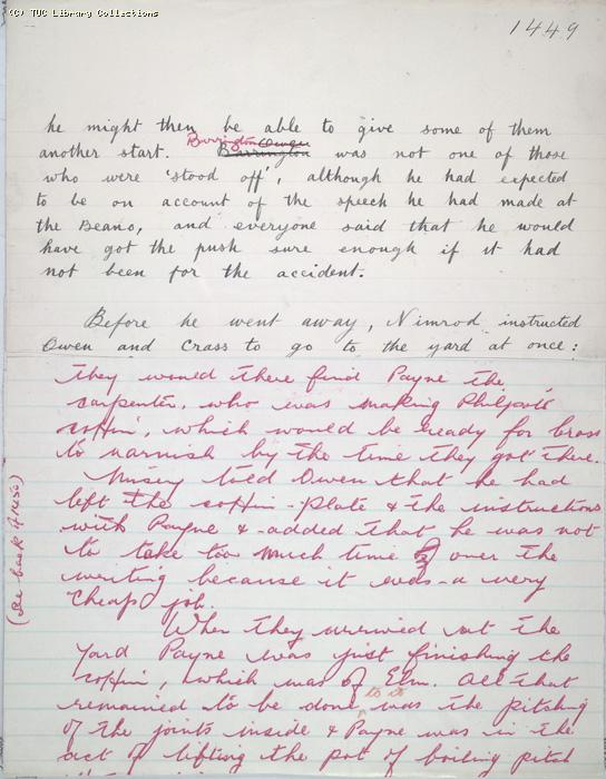 The Ragged Trousered Philanthropists - Manuscript, Page 1449