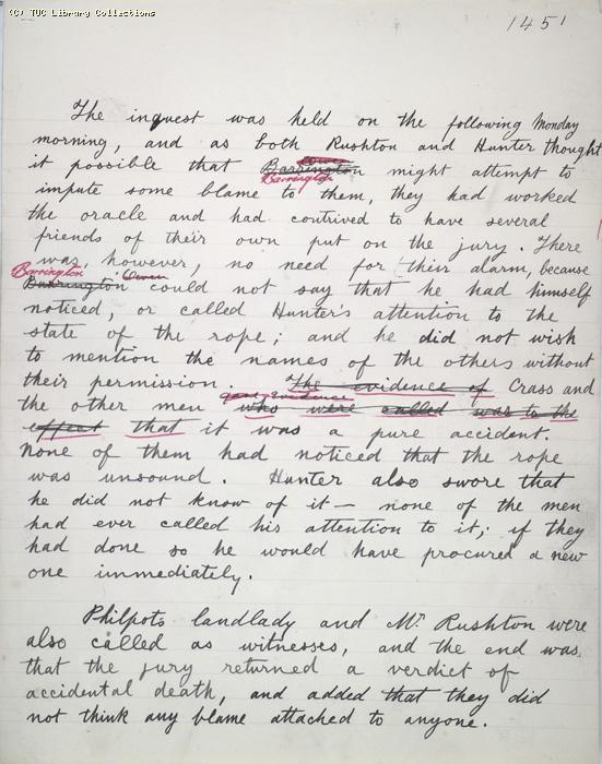 The Ragged Trousered Philanthropists - Manuscript, Page 1451