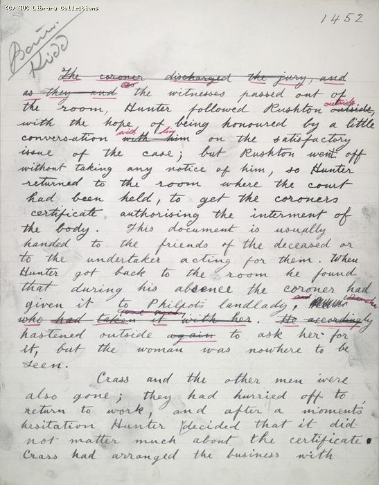 The Ragged Trousered Philanthropists - Manuscript, Page 1452