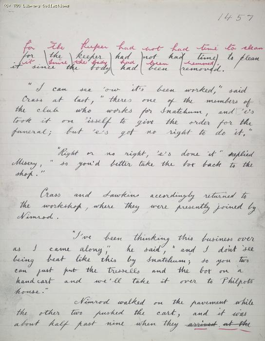 The Ragged Trousered Philanthropists - Manuscript, Page 1457