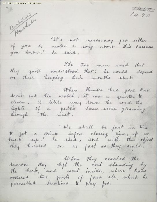 The Ragged Trousered Philanthropists - Manuscript, Page 1470