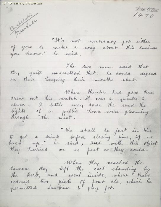 The Ragged Trousered Philanthropists - Manuscript, Page 1470