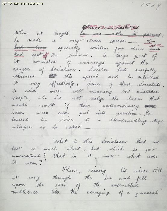 The Ragged Trousered Philanthropists - Manuscript, Page 1509