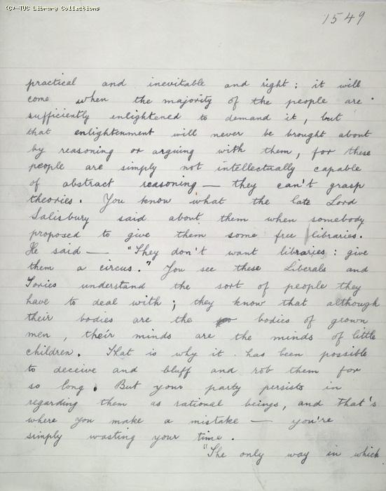 The Ragged Trousered Philanthropists - Manuscript, Page 1549