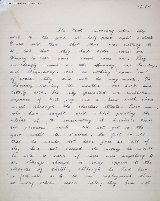 The Ragged Trousered Philanthropists - Manuscript, Page 1595