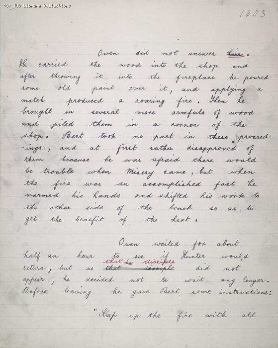 The Ragged Trousered Philanthropists - Manuscript, Page 1603