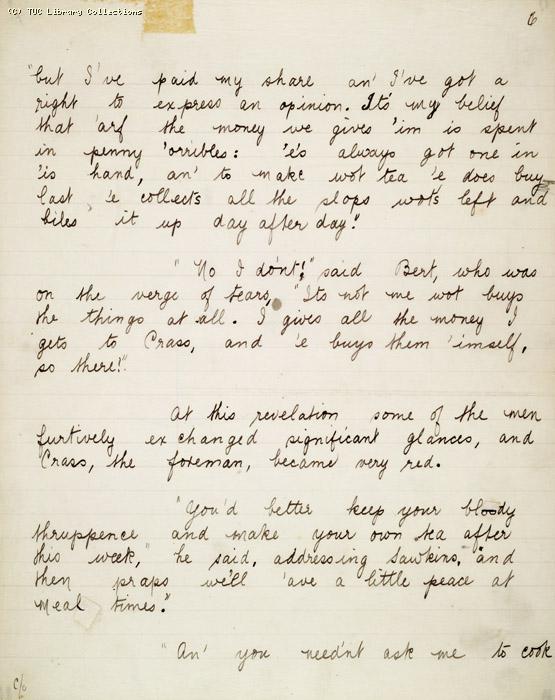 The Ragged Trousered Philanthropists - Manuscript, Page 6