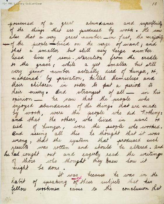 The Ragged Trousered Philanthropists - Manuscript, Page 10