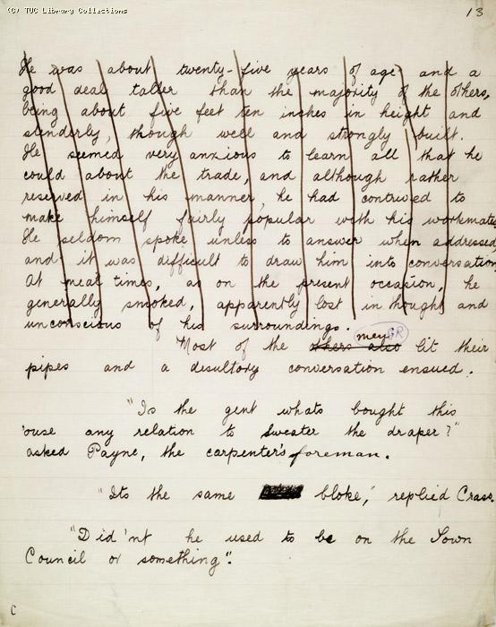 The Ragged Trousered Philanthropists - Manuscript, Page 13a