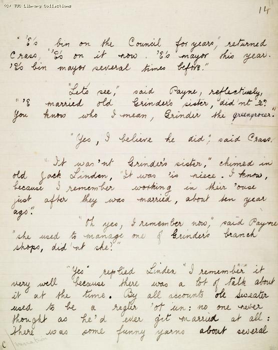 The Ragged Trousered Philanthropists - Manuscript, Page 14