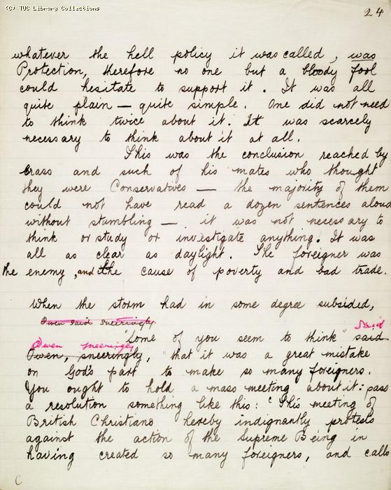 The Ragged Trousered Philanthropists - Manuscript, Page 24