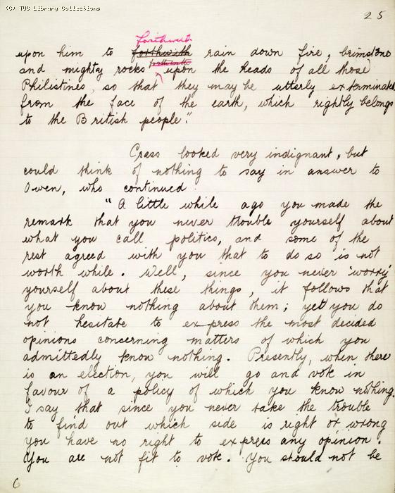 The Ragged Trousered Philanthropists - Manuscript, Page 25