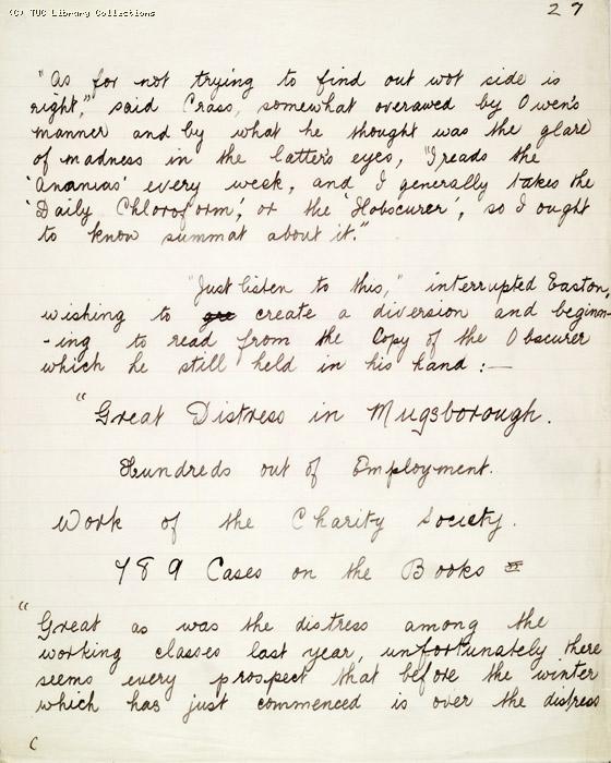 The Ragged Trousered Philanthropists - Manuscript, Page 27