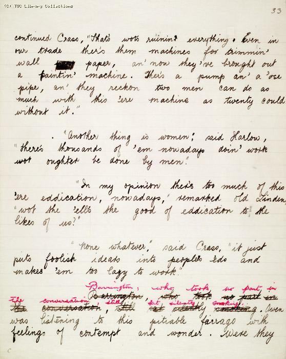 The Ragged Trousered Philanthropists - Manuscript, Page 33