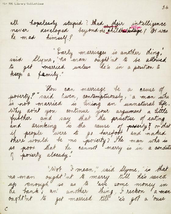 The Ragged Trousered Philanthropists - Manuscript, Page 34