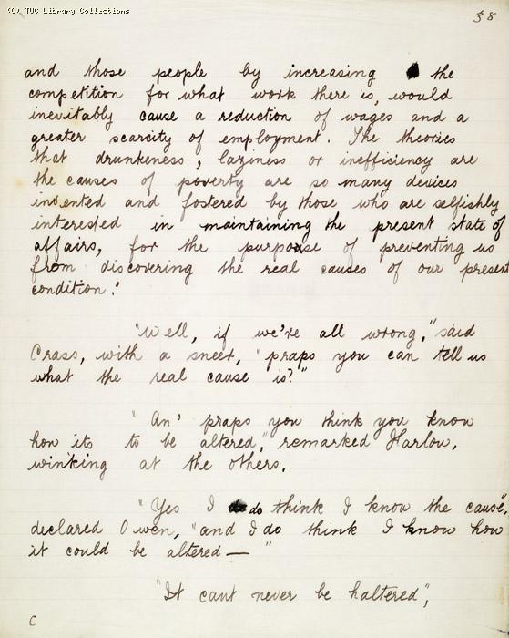 The Ragged Trousered Philanthropists - Manuscript, Page 38