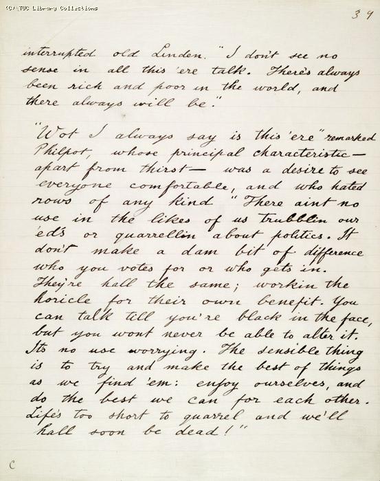 The Ragged Trousered Philanthropists - Manuscript, Page 39