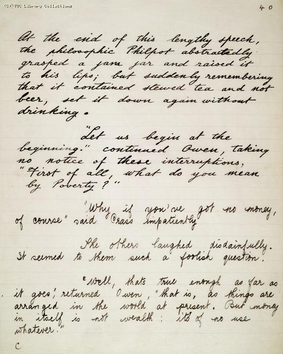 The Ragged Trousered Philanthropists - Manuscript, Page 40