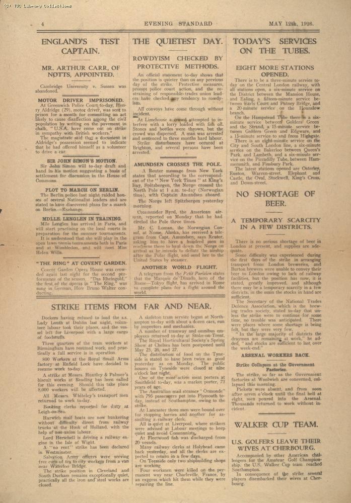 Evening Standard, 12 May 1926