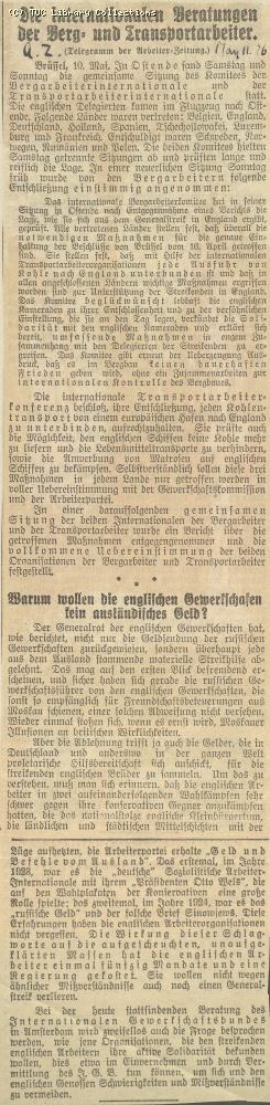 Arbeiter-Zeitung, 11 May 1926