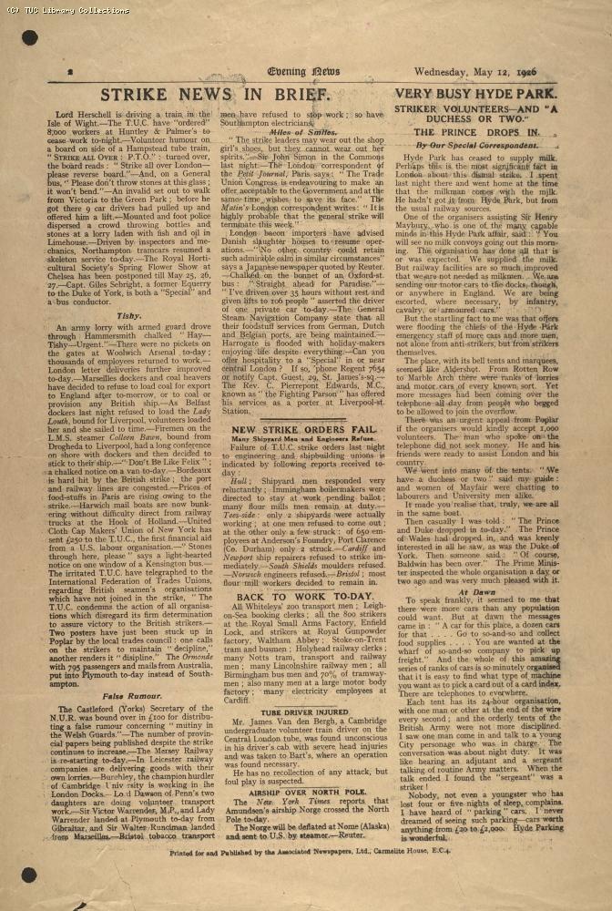 Evening News, 12 May 1926